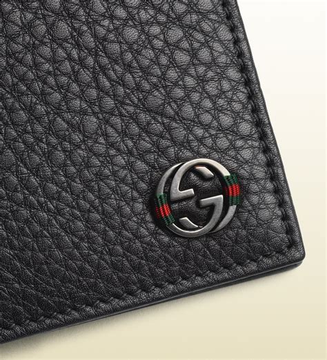 gucci leather wallet men